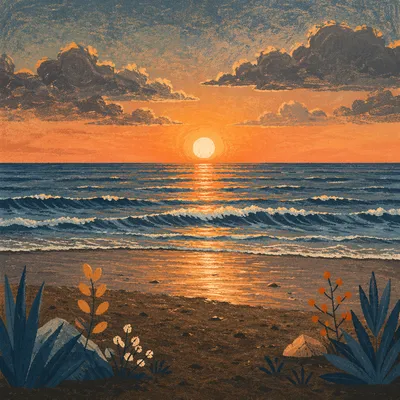 New Year Coastal Sunrise Fresh Start