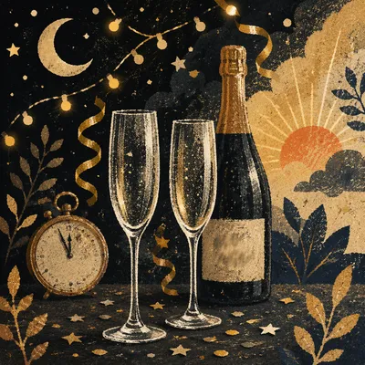 New Year Sunrise Sparkling Celebration