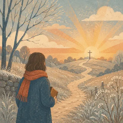 New Year Sunrise Path to the Cross