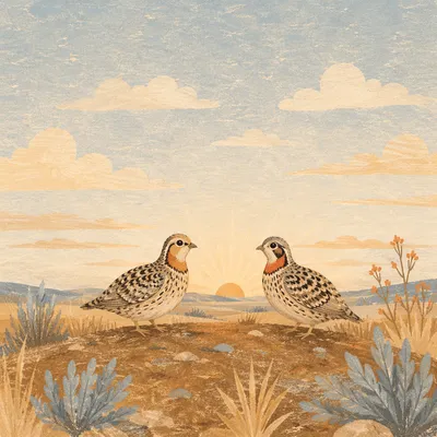 New Year Sunrise Prairie Birds
