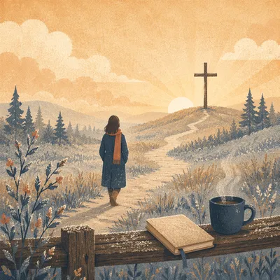 New Year Sunrise Path to the Cross