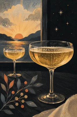 New Year Sunrise Champagne Toast