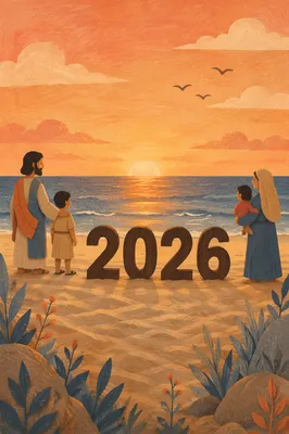 2026 New Year Sunrise on Peaceful Coast