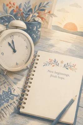 New Year Sunrise Planner and Alarm Clock