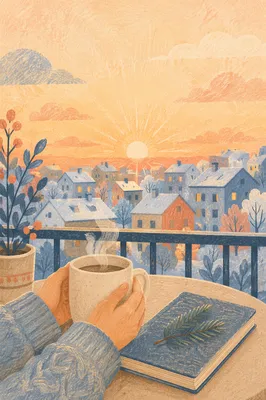 Hopeful New Year Sunrise Balcony Moment