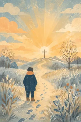 New Year Sunrise Path to the Cross