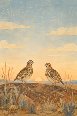 New Year Sunrise Prairie Birds