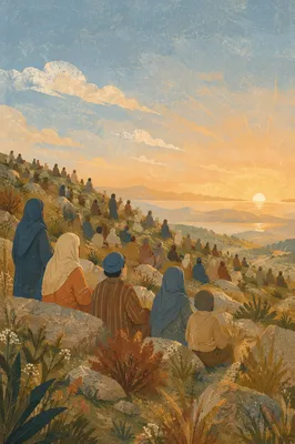 New Year Sunrise Gathering on Hillside