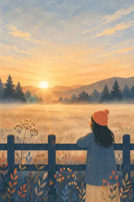New Year Sunrise Over Peaceful Meadow