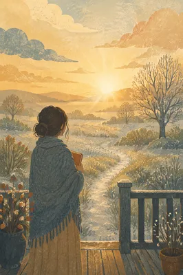New Year Sunrise Over Frosty Meadow