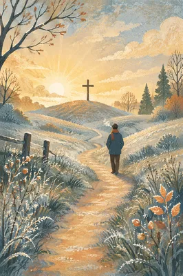 New Year Sunrise Path to the Cross