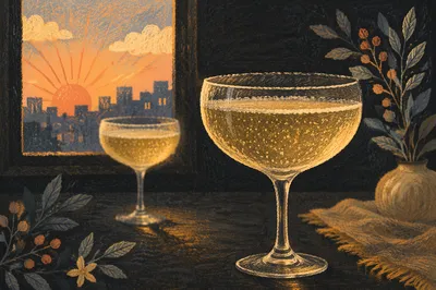 New Year Sunrise Champagne Celebration