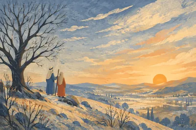 Fresh Start Sunrise Over Winter Hillside