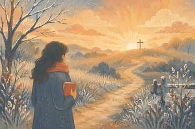 New Year Sunrise Path to the Cross