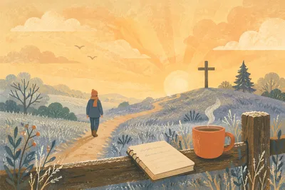 New Year Sunrise Path to the Cross