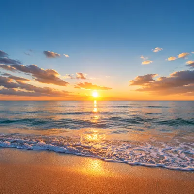 New Year Sunrise Over Peaceful Beach