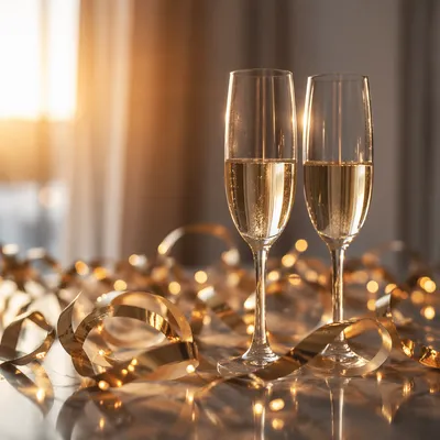 New Year Sunrise Champagne Celebration