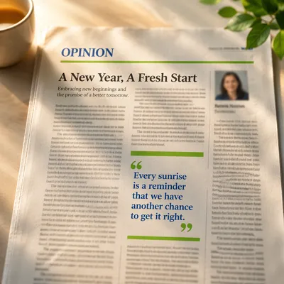 New Year Sunrise Editorial Fresh Start