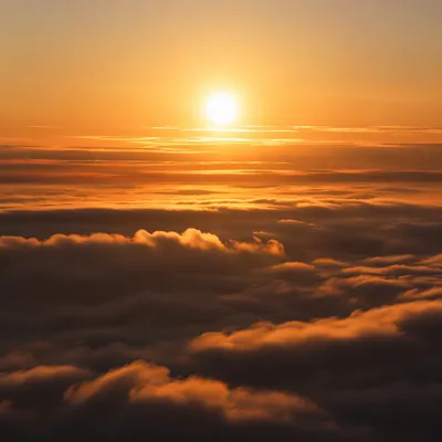 New Year Sunrise Above Golden Clouds