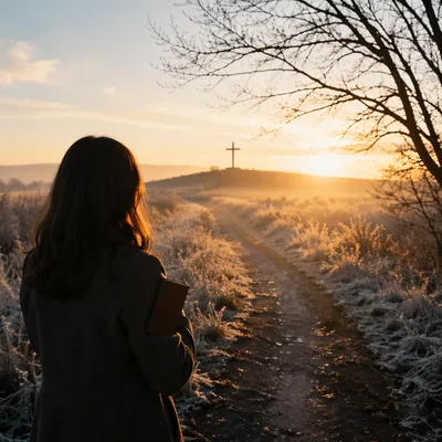 New Year Sunrise Path to the Cross