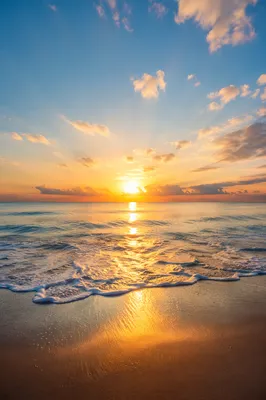 New Year Sunrise Over Peaceful Beach