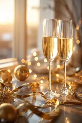 New Year Sunrise Champagne Fresh Start