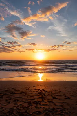 New Year Sunrise Over Peaceful Coast