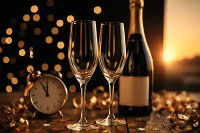 New Year Sunrise Toast Still Life