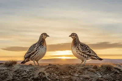 New Year Sunrise Prairie Grouse Dawn