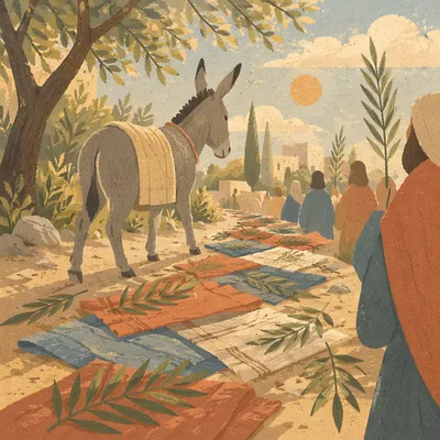 Humble Palm Sunday Donkey Procession