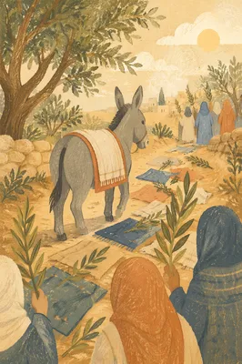 Humble Palm Sunday Donkey Procession