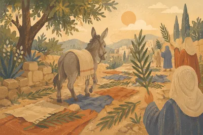 Palm Sunday Donkey on Humble Path