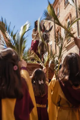 Children Waving Palms on Palm Sunday