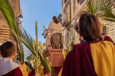 Children Waving Palms on Palm Sunday