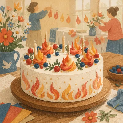 Pentecost Church Birthday Celebration Cake
