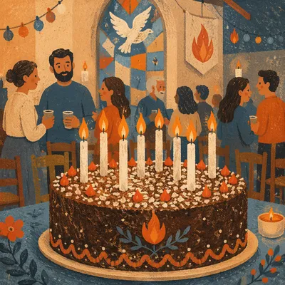 Pentecost Church Birthday Celebration Cake