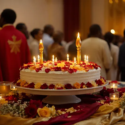 Pentecost Church Birthday Celebration Cake Scene