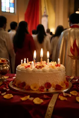 Pentecost Church Birthday Celebration Cake Scene
