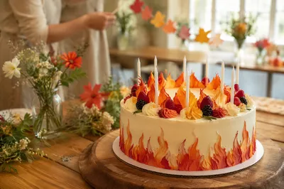 Pentecost Church Celebration Cake in Hall