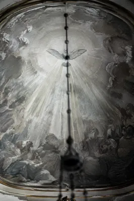 Pentecost Dove Descending in Chapel Light