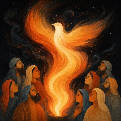 Pentecost Flame in Holy Wind