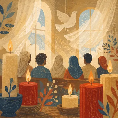 Pentecost Flames and Wind in Chapel