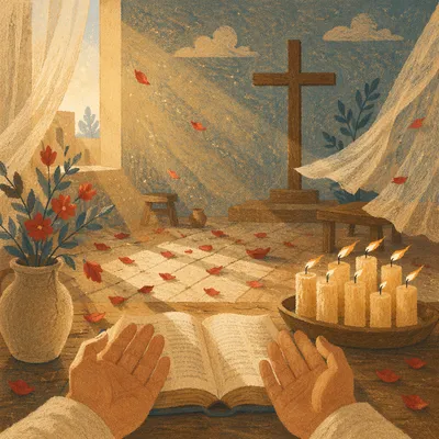 Pentecost Breeze in a Wooden Chapel