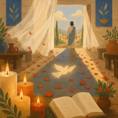 Pentecost Breeze in a Wooden Chapel