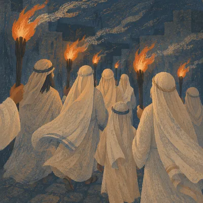 Pentecost Vigil Torches in Holy Spirit Wind