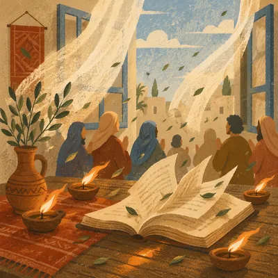 Pentecost Wind and Candle Flames