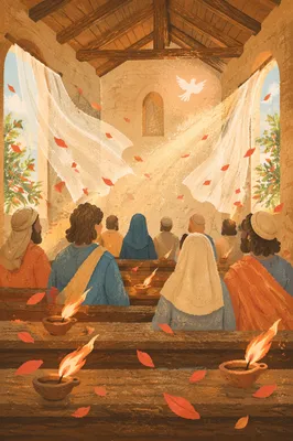 Pentecost Wind and Flames in Chapel