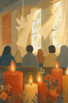 Pentecost Flames and Wind in Chapel