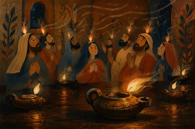 Pentecost Oil Lamps with Spirit Flames
