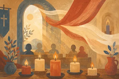 Pentecost Flames and Wind in Chapel